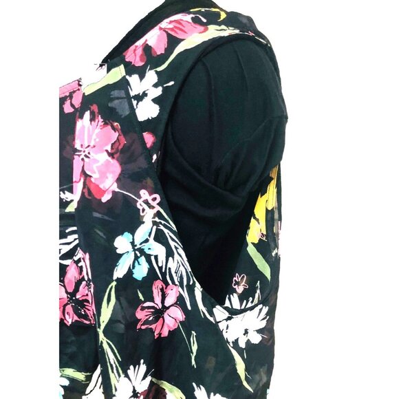 Lane Bryant Womens Tank Top Sheer Overblouse Cold Shoulder Flowy Fairy BOHO 2X - Picture 2 of 10